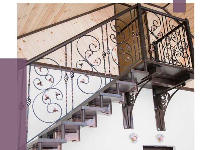 Кованые лестницы в Советской Гавани от 81034 руб. под ключ