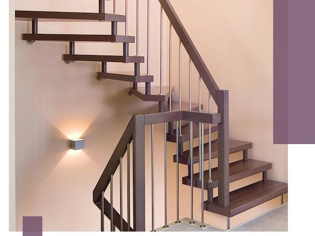 Изготовление лестниц на больцах в Советской Гавани под ключ