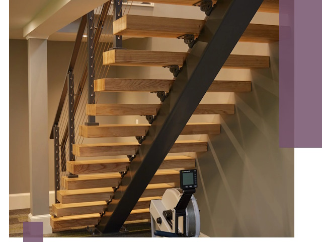 Лестницы на монокосоурах под ключ в Советской Гавани - изготовление и монтаж