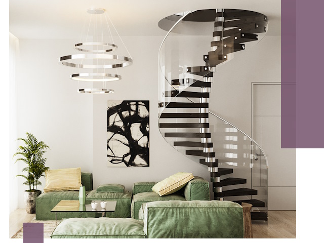 Лестницы для двухуровневой квартиры в Советской Гавани — изготовление и монтаж