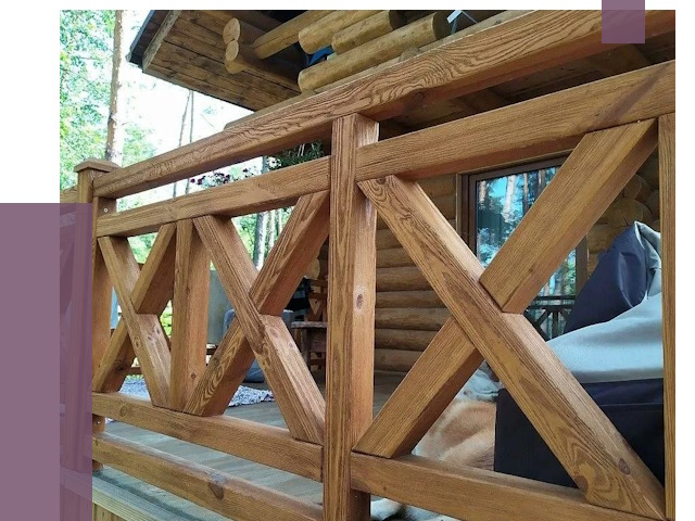 Деревянные перила под ключ в Советской Гавани от 7792 руб. 