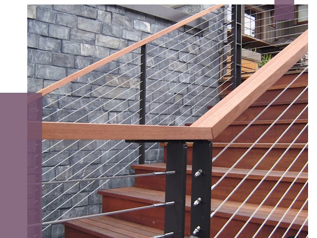 Тросовые перила под ключ в Советской Гавани от 7896 руб.