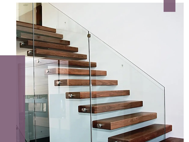 Стеклянные перила для лестницы в Советской Гавани от 15064 руб.