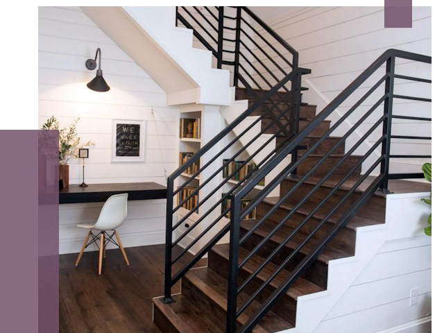 Перила для лестницы в доме в Советской Гавани от 7532 руб. — ПРОЛЁТ-Свс