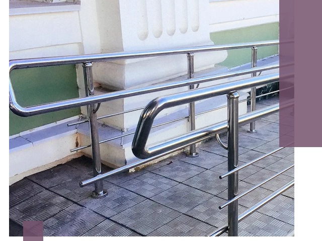 Ограждения пандусов из металла и нержавейки в Советской Гавани