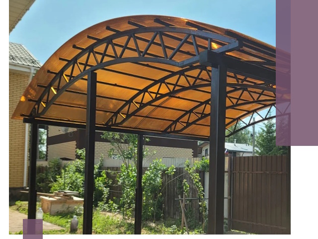 Изготовление навесов под ключ в Советской Гавани из качественных материалов