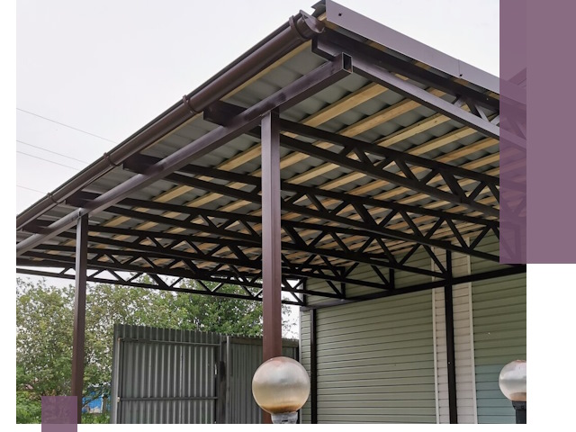 Навесы под ключ в Советской Гавани: изготовление, монтаж и гарантия