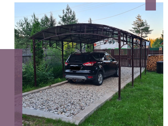 Навесы для автомобиля в Советской Гавани от 13350 руб.  | ПРОЛЁТ-Свс