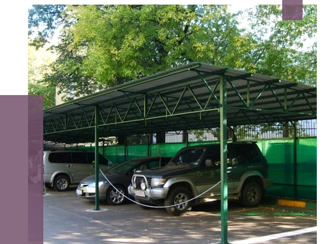 Навесы для парковки в Советской Гавани от 81554 руб. заказать | ПРОЛЁТ-Свс