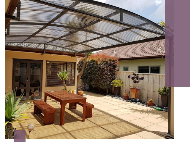 Навесы во двор под ключ в Советской Гавани — изготовление и монтаж