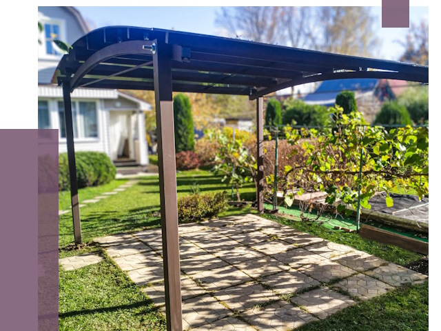 Навесы для дачи в Советской Гавани от 12934 руб. под ключ — ПРОЛЁТ-Свс