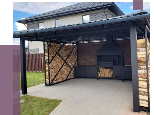 Навесы для барбекю в Советской Гавани от 12934 руб. под ключ | ПРОЛЁТ-Свс