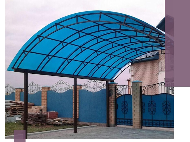 Арочные навесы под ключ в Советской Гавани — изготовление и монтаж