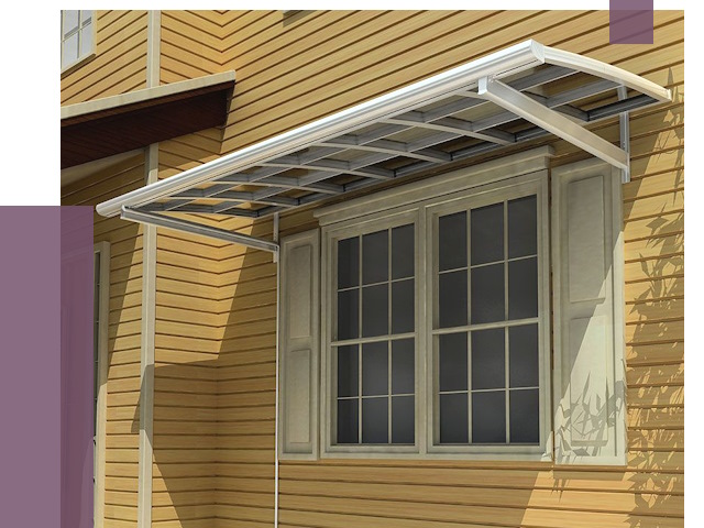 Козырьки над окнами в Советской Гавани от 7740 руб. — монтаж, покупки | ПРОЛЁТ-Свс