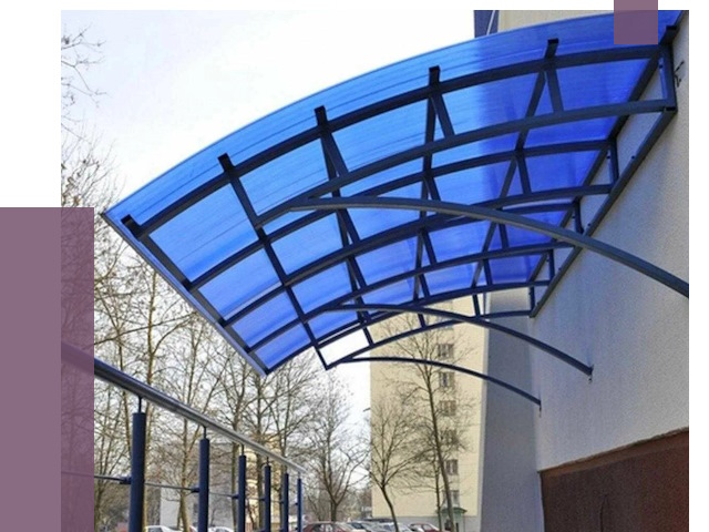 Козырьки из поликарбоната в Советской Гавани от 4363 руб. под ключ | ПРОЛЁТ-Свс