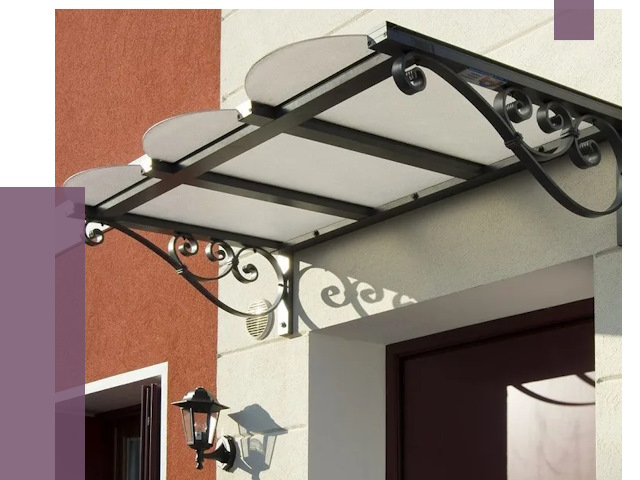 Односкатные козырьки в Советской Гавани от 8519 руб.  | ПРОЛЁТ-Свс