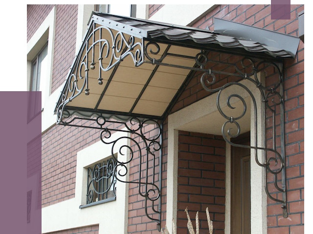 Двускатные козырьки в Советской Гавани под ключ от 12986 руб.