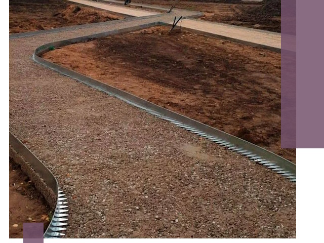 Металлические бордюры под ключ в Советской Гавани — изготовление и монтаж