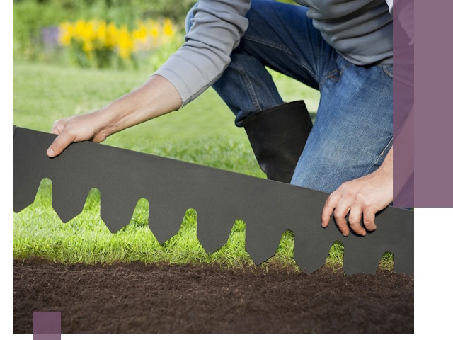 Металлические бордюры для газона в Советской Гавани — изготовление и монтаж