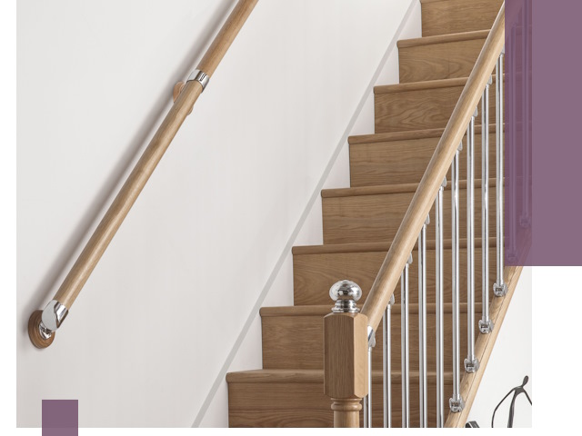 Пристенные поручни из стали и нержавейки под монтаж в Советской Гавани